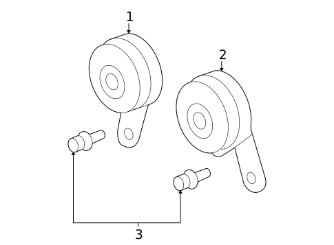 Horn for 2007 Honda CR-V #0