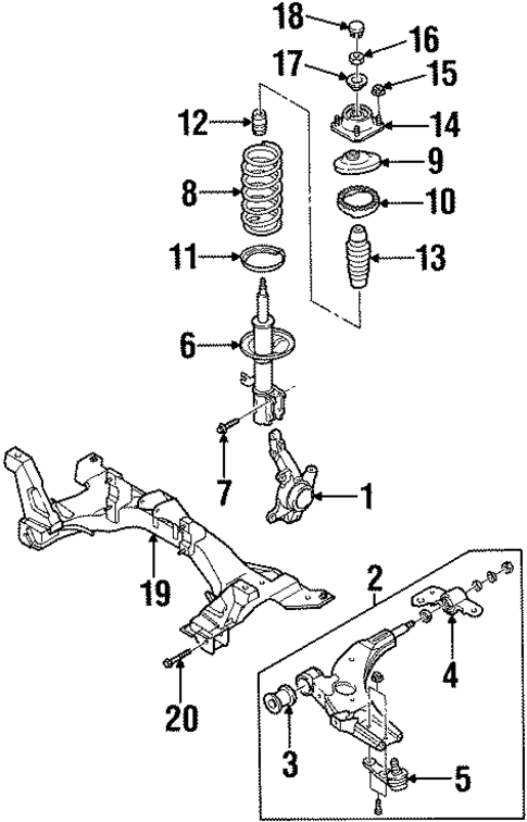 Suspension Components for 1998 Kia Sephia #0