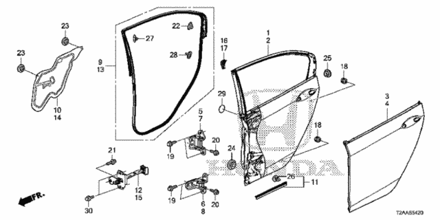 Rear Door Panels for 2017 Honda Accord #0