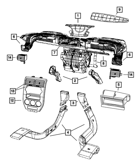 Air Ducts for 2008 Dodge Caliber #0