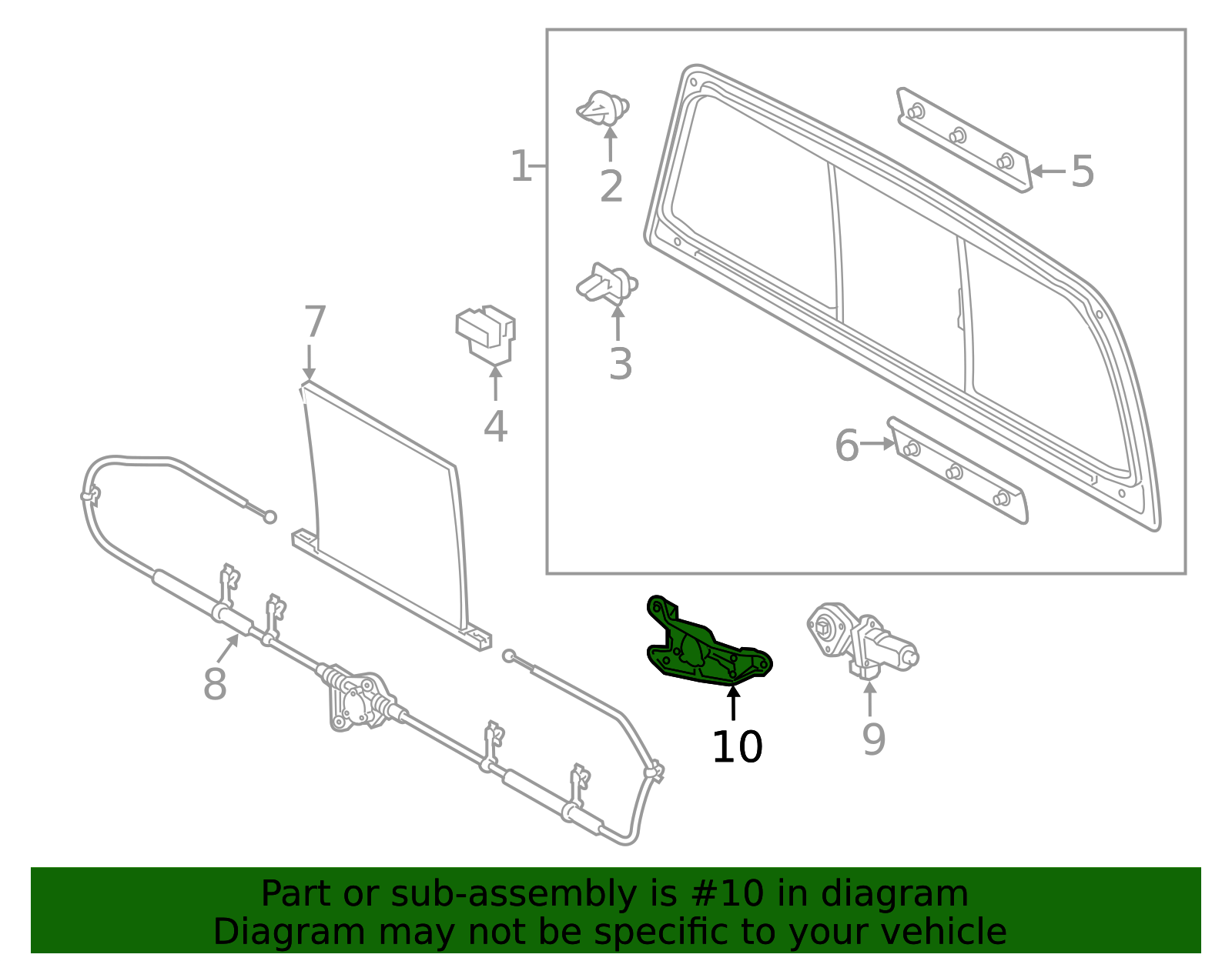 2009-2026 Toyota Window Motor Bracket 69811-0C020 | Toyota Parts Center
