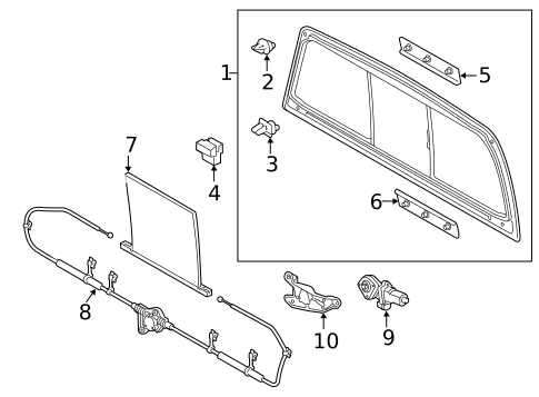 Back Glass for 2021 Toyota Tundra #1