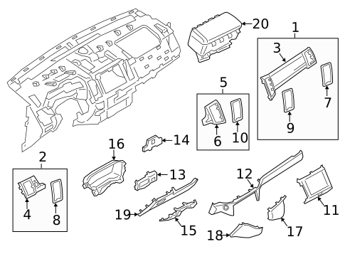 Instrument Panel Components for 2022 Ford Ranger #0