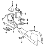 554341603022 - Body: Console for Toyota: Paseo, Tercel Image