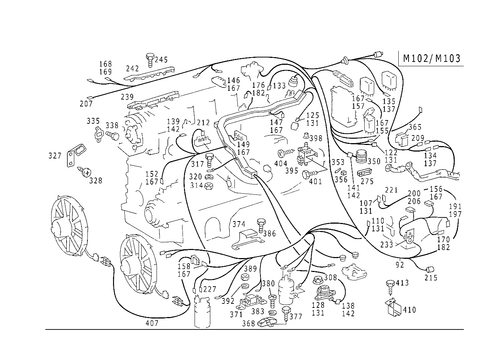 Engine Cable Harness for 1989 Mercedes-Benz 300CE #0