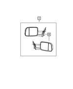 68071163AB - Mopar Accessories - Component Parts: Trailer Tow Mirror Kit, Left for Ram: 1500 Image