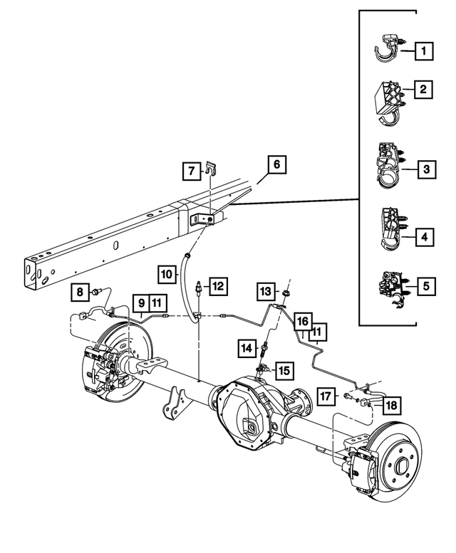 68166545AB - Brakes: Tube Clip for Mopar Image image