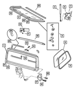 4874995AD - Body Sheet Metal Except Doors: Windshield for Mopar Image