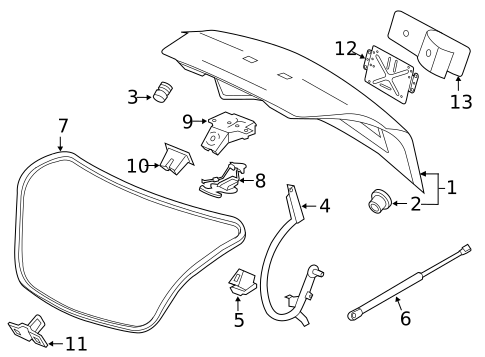 Trunk for 2010 Saab 9-5 #0