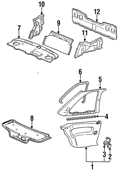 Interior Trim for 1987 Acura Legend #1