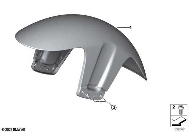 46611540305 - Design: Front Wheel Fender - Rohteil for BMW-Motorrad Image