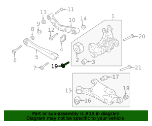 2018-2025 Volvo Lower Control Arm Inner Bolt 30670621 | TascaParts.com