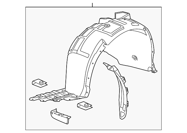 Genuine GM Passenger Side Front Wheelhouse Liner – For Corvette C7 2014-2019 With Hardware