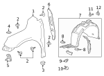 11570498 - Body: Fender Liner Bolt for GM Image