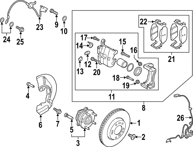 58731P2100 - : Brake Hydraulic Hose for Hyundai Image