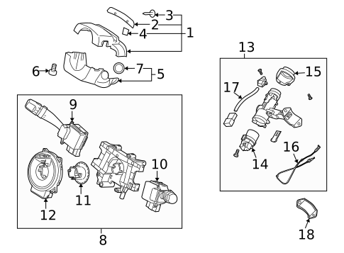Shroud, Switches & Levers for 2009 Kia Spectra5 #0