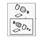 442730090 - Front Drive Axle: Boot Kit for Lexus: GS F, GS Turbo, GS200t, GS300, GS350, GS450h, IS200t, IS250, IS300, IS350, IS500, RC F, RC200t, RC300, RC350 Image