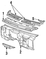 10142956 - Body: Support Brace for Buick: Commercial Chassis, Roadmaster | Cadillac: Brougham, Fleetwood | Chevrolet: Caprice, Impala | Oldsmobile: Custom Cruiser Image