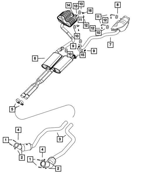 Exhaust System for 2013 Dodge Charger #2