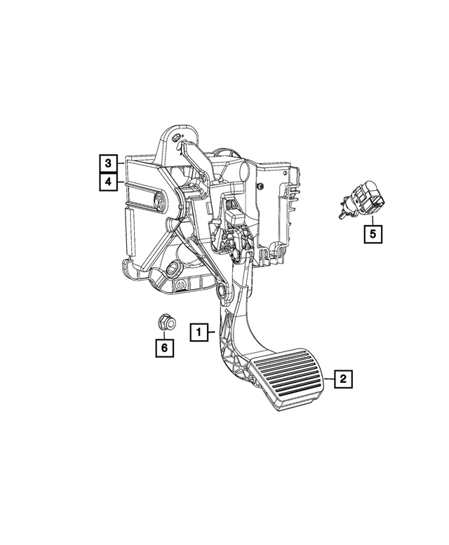 68548583AA - Brakes: Brake And Clutch Pedal for Mopar Image