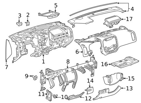 Instrument Panel for 2019 Chevrolet Colorado #0