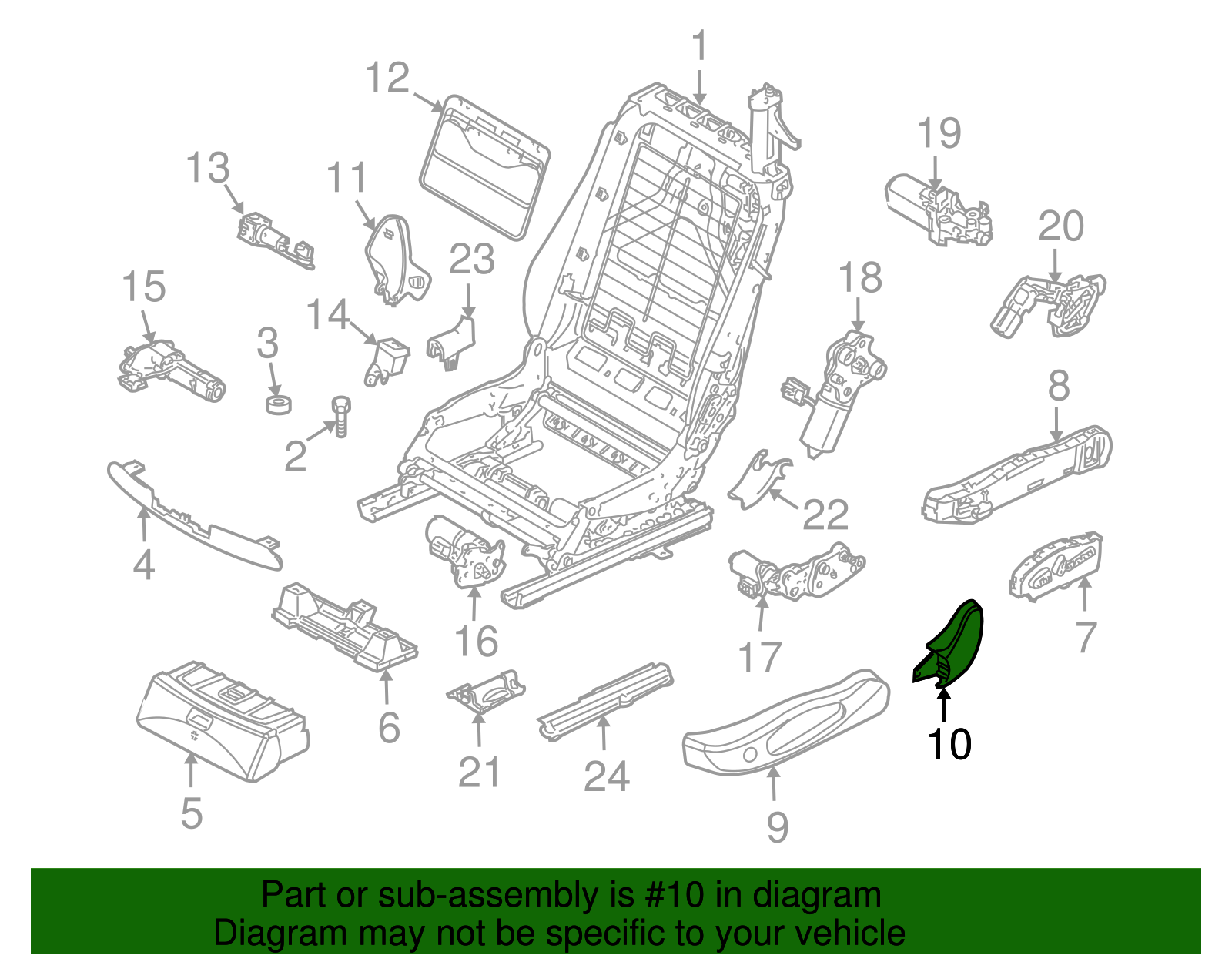 Recline Cover - BMW (52-10-7-065-019)