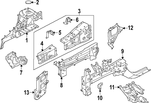 Structural Components & Rails for 2023 Nissan Rogue #0