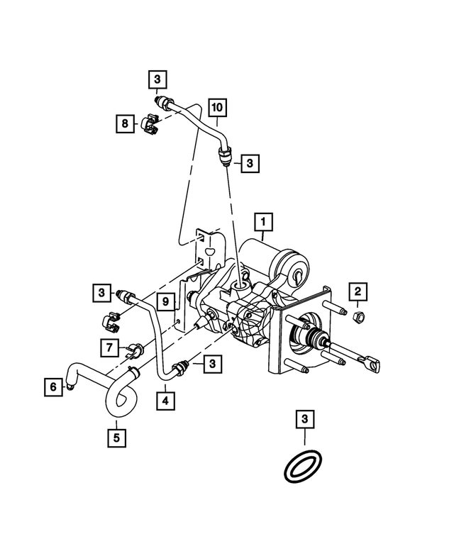 68508871AA - Brakes: Brake Booster Vacuum Hose for Mopar Image