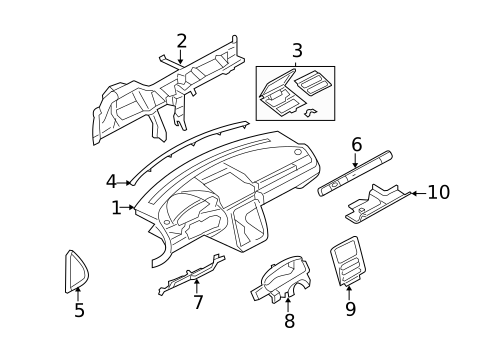 Instrument Panel for 2005 Ford Five Hundred #0