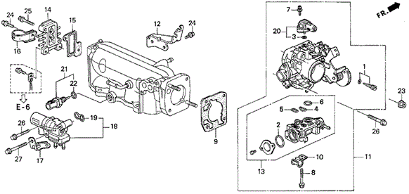 Throttle Body (2.2L) for 1997 Honda Odyssey #0