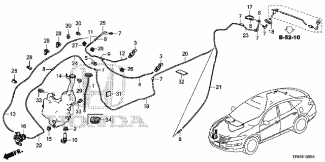 Windshield Washer for 2012 Honda Crosstour #0