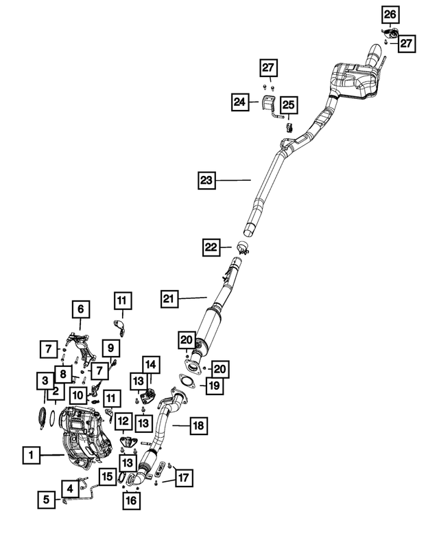 68312972AB - Exhaust: Exhaust Bracket And Isolator for Jeep: Compass Image