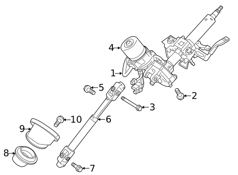 Steering Column Assembly for 2025 Mitsubishi Eclipse Cross #0