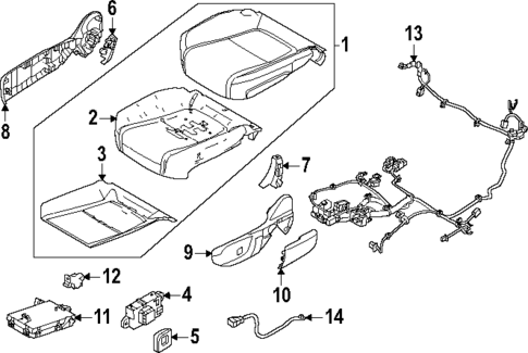 Driver Seat Components for 2025 Volvo EX30 #1