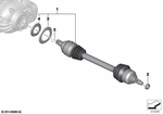 33212284615 - Rear Axle: Output Shaft Left for BMW Image