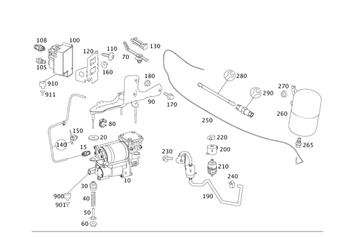 Compressor and Range of Lines for 2012 Mercedes-Benz S400 #0
