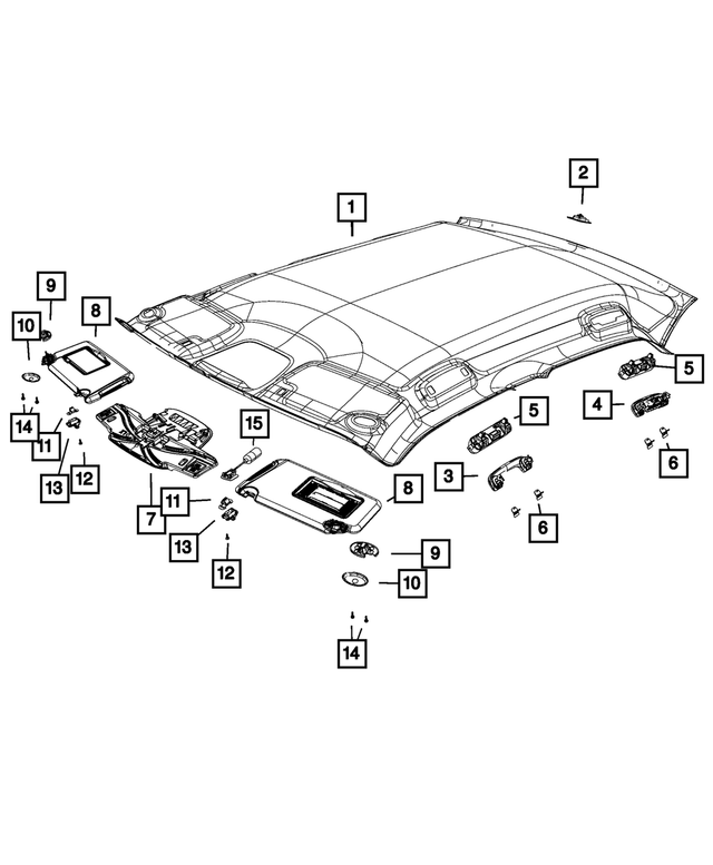 6GD66DX9AF - Interior Trim: Headliner for Mopar Image