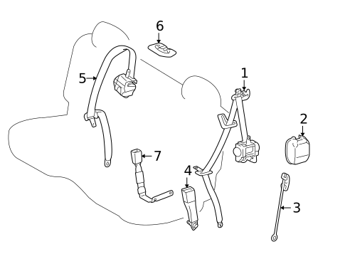 Rear Seat Belts for 2012 Lexus RX350 #0