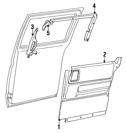 Interior Trim - Side Door for 1994 Chrysler Town & Country #0