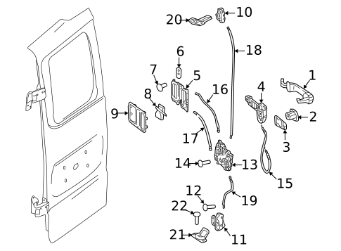 Cargo Door for 2017 Mercedes-Benz Metris #0