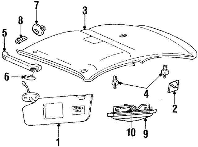 RF97RK4AA - Body: Visor for Mopar Image