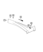 7TB24TX7AC - Interior Trim: C Pillar Molding, Right for Mopar Image