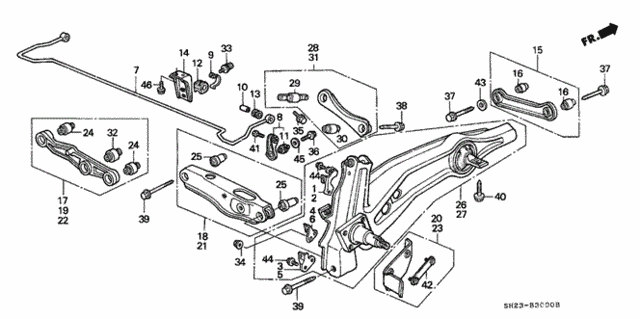 Rear Lower Arm for 1991 Honda CRX #0