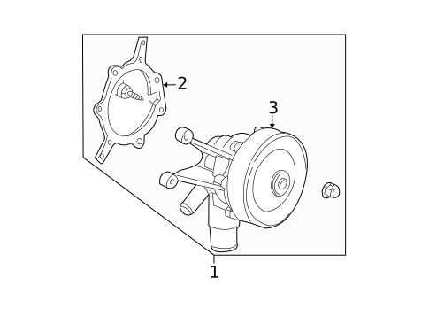 Water Pump & Related Components for 2001 Mercury Sable #0