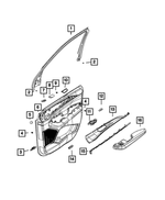 6PU592X7AE - : Front Door Trim Armrest, Left for Mopar Image