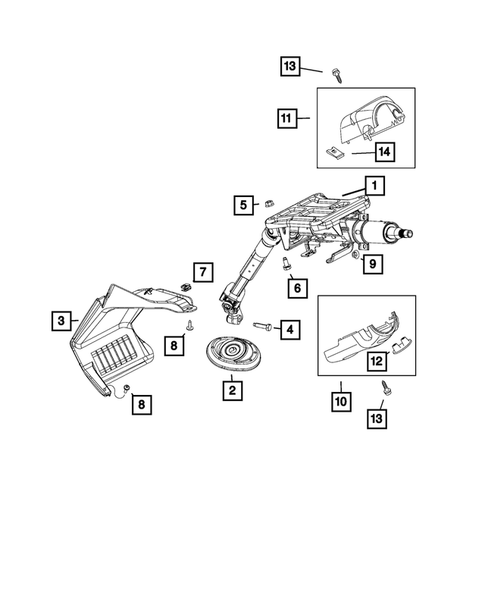 Steering Column and Intermediate Shaft for 2015 Ram ProMaster 1500 #0