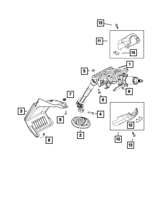 1ZS74JXWAA - Steering: Steering Column Shroud for Mopar Image image
