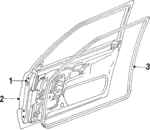 B11158760D - : Weatherstrip for Mazda: 323 Image