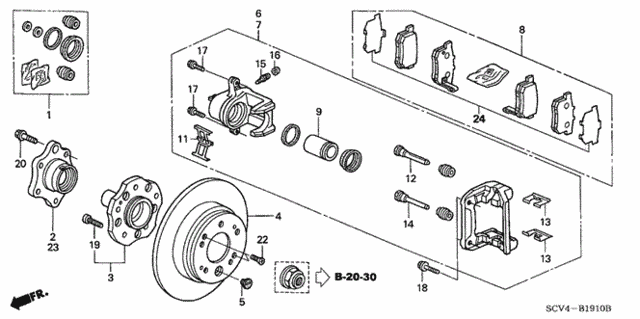 Rear Brake (Disk) for 2005 Honda Element #0