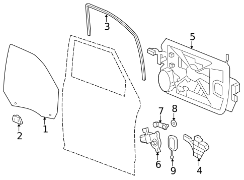 Glass - Front Door for 2024 Ram 3500 #2